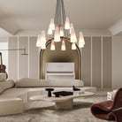 White Ceramics 2-Tier Round Chandelier 44",15-lights-Chandelier-Blushlighting-Blushlighting