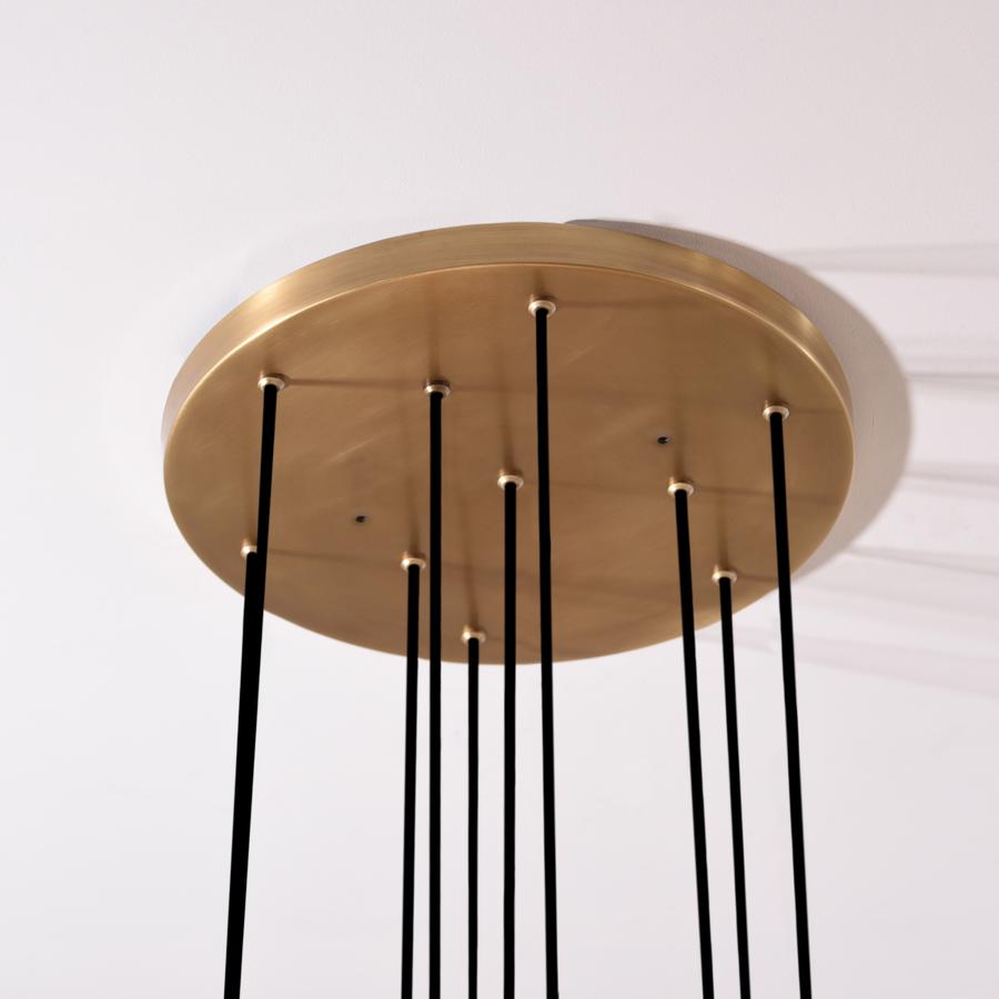 White Ceramics Round Chandelier 18" 10-light-Chandelier-Blushlighting-Blushlighting