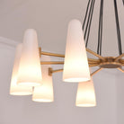 White Ceramics Round Chandelier 44", 10-lights-Chandelier-Blushlighting-Blushlighting