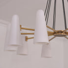 White Ceramics Round Chandelier 44", 10-lights-Chandelier-Blushlighting-Blushlighting