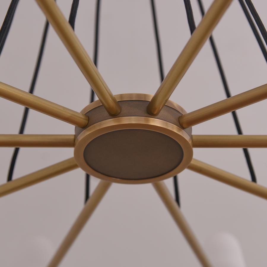 White Ceramics Round Chandelier 44", 10-lights-Chandelier-Blushlighting-Blushlighting