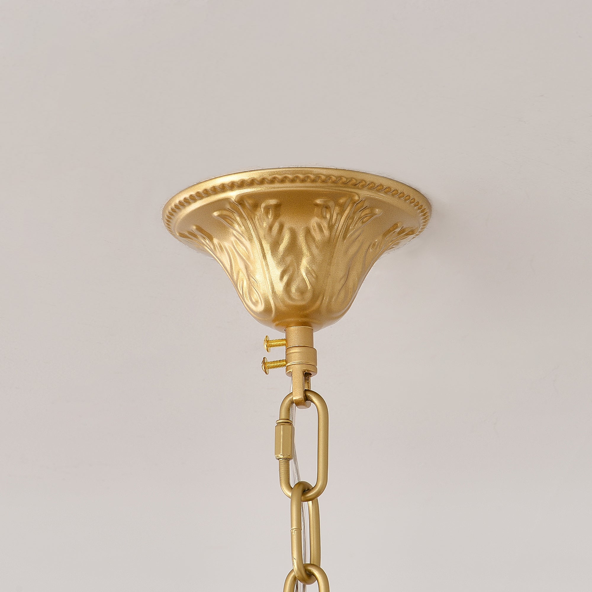 White Rose Crystal Chandelier - 6 lights ∅ 22.8″ x H 24.8″Gold & WhiteBlushlighting