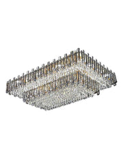 Blushlighting® Modern Rectangular Crystal LED Chandelier For Living Room, Dining Room image | luxury lighting | luxury decor