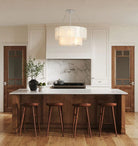 Willamette Glass Round Chandelier 2-Tier 32''-Blushlighting