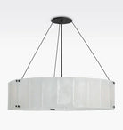 Willamette Glass Round Chandelier 48''-Bronze-Pearl White-Blushlighting
