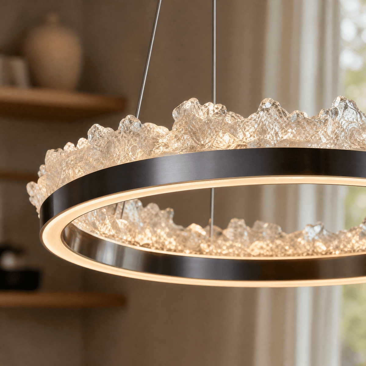 Wind & Wave Modern Sculptural Pendant Light - Blushlighting