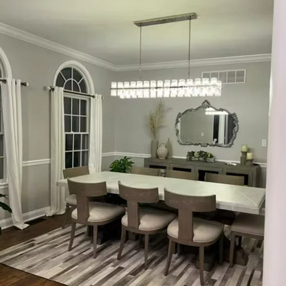Arcachen Crystal Rectangular Chandelier 54"
