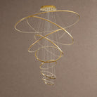 WOMO Spiral Chandelier - 4 RingsGoldenWarm White & No dimmableBlushlighting