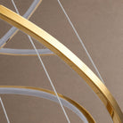 WOMO Spiral Chandelier - 4 RingsGoldenWarm White & No dimmableBlushlighting