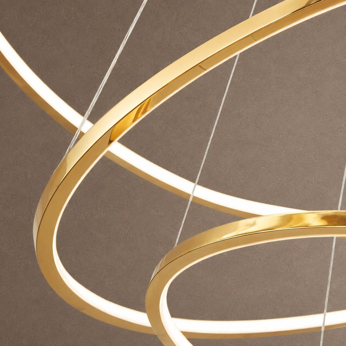 WOMO Spiral Chandelier - 4 RingsGoldenWarm White & No dimmableBlushlighting
