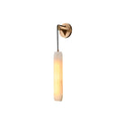Wrenna Alabaster Flute Wall Lamp - D 7cm x H 38cm / ∅ 2.8″ x H 15″Brass＆White1 pieceBlushlighting