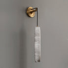 Wrenna Alabaster Flute Wall Lamp - D 7cm x H 38cm / ∅ 2.8″ x H 15″Brass＆White1 pieceBlushlighting