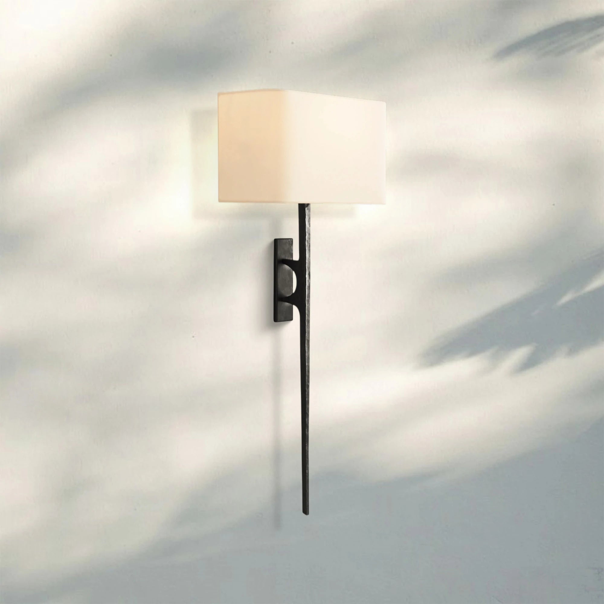 Wrighy Grand Sconce-Hammered Iron-