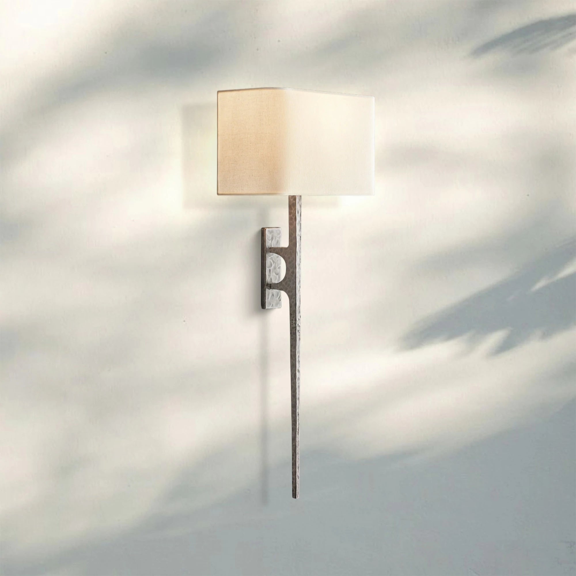 Wrighy Grand Sconce-Hammered Pewter-