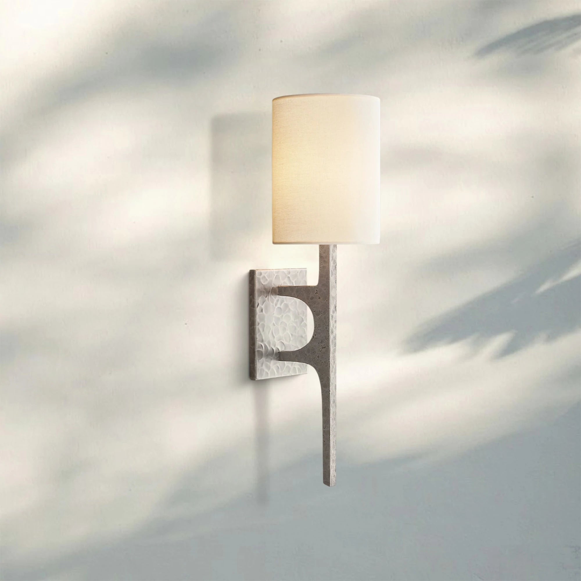 Wrighy Sconce-Hammered Pewter-
