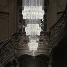 Yina White Ceramic Tulip Chandelier For Staircase-Chandeliers-Blushlighting-Blushlighting