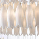 Yina White Ceramic Tulip Chandelier For Staircase-Chandeliers-Blushlighting-Blushlighting