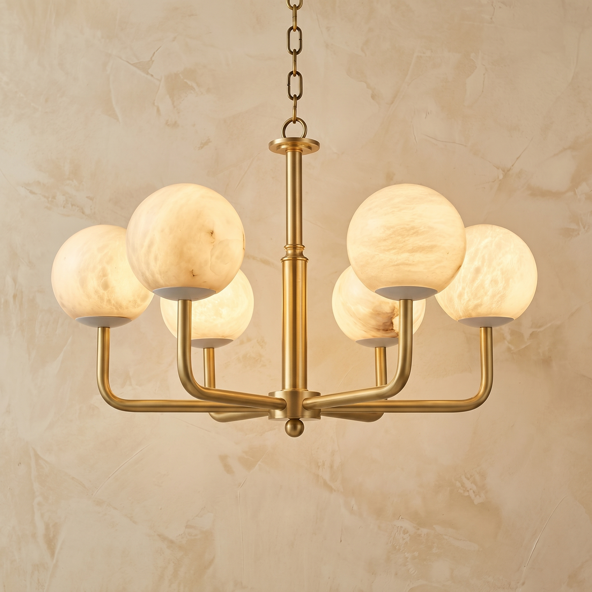 Brass 6-Arm Orb Alabaster Pendant Light — D740 — mra-brass-6-arm-orb-91068b-d740-product