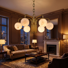 Brass 6-orb Alabaster Pendant Light — D730 — mra-brass-6-orb-70037-d730-scene-3
