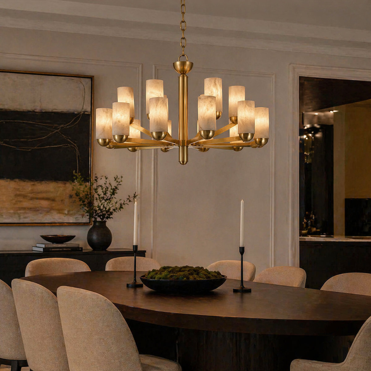 Cylinder Shade Alabaster Pendant Light — D1020 — mra-cylinder-shade-91065-d1020-scene-1