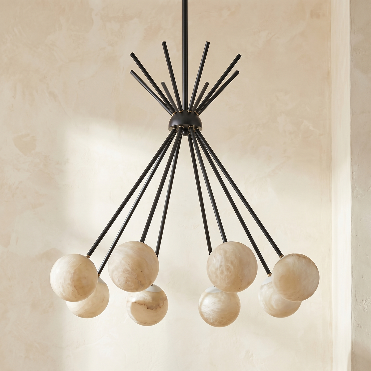Starburst Alabaster Pendant Light — D880 — mra-starburst-91023-d880-dark