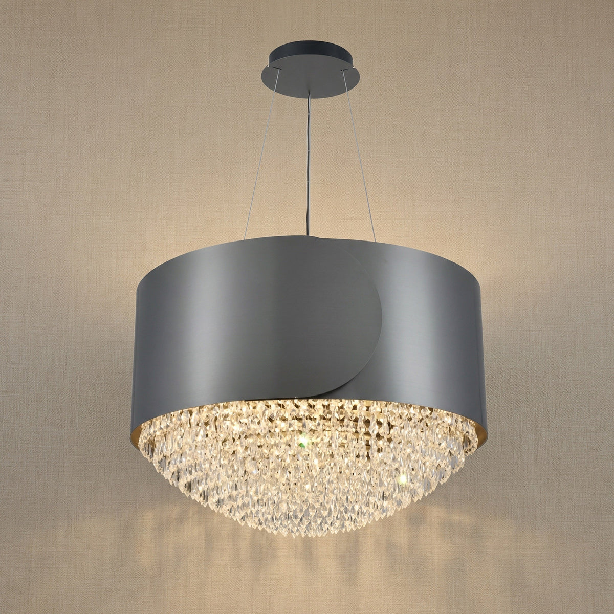Yiosi Series Crystal Pendant Light 28" - 28" (Dia 700mm)