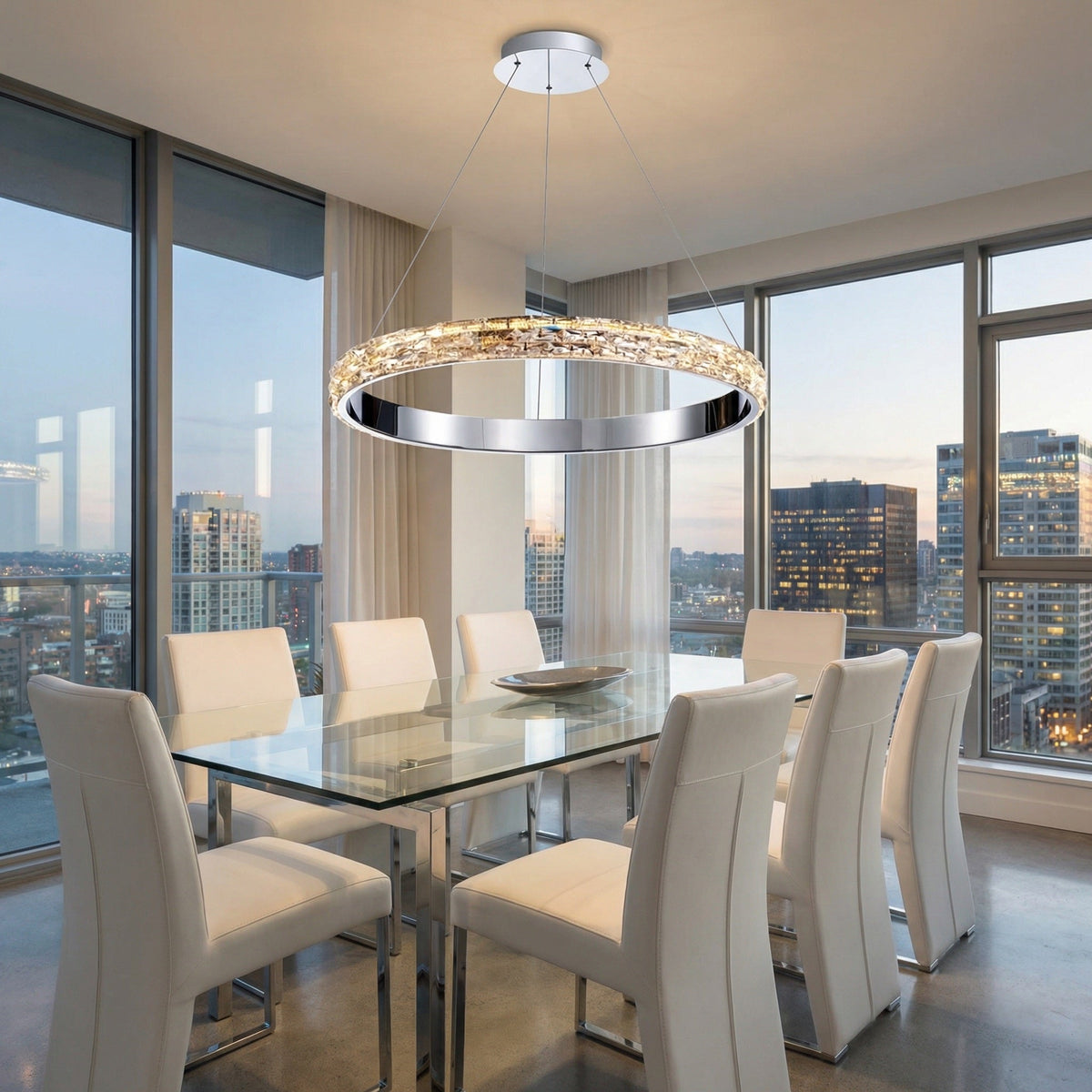 Yiosi Series Crystal Pendant Light Style L - scene-2
