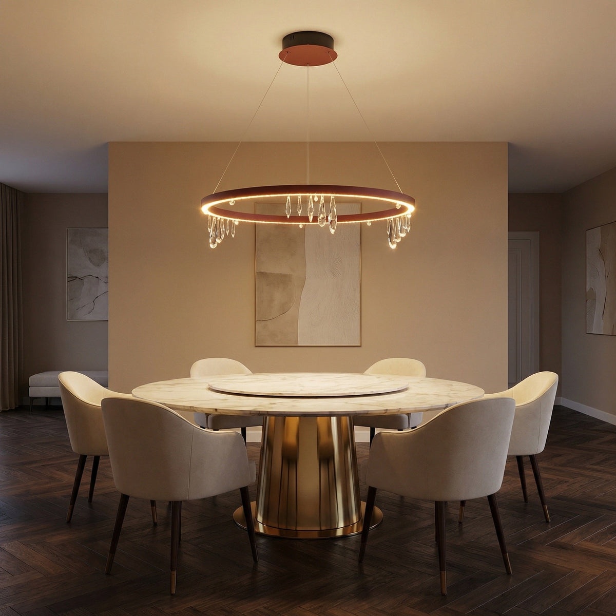 Yiosi Series Crystal Pendant Light Style M - scene-1