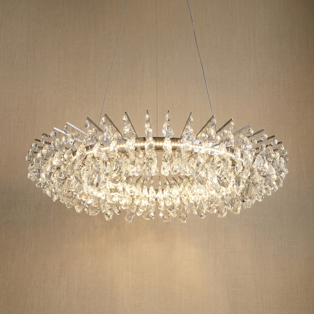 Yiosi Series Crystal Pendant Light Style N - 39" (Dia 1000mm)