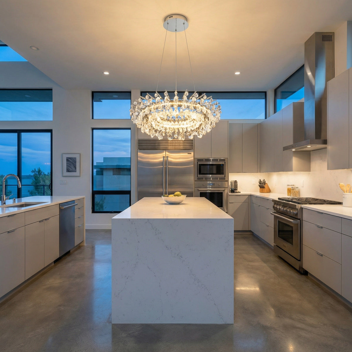 Yiosi Series Crystal Pendant Light Style N - scene-1