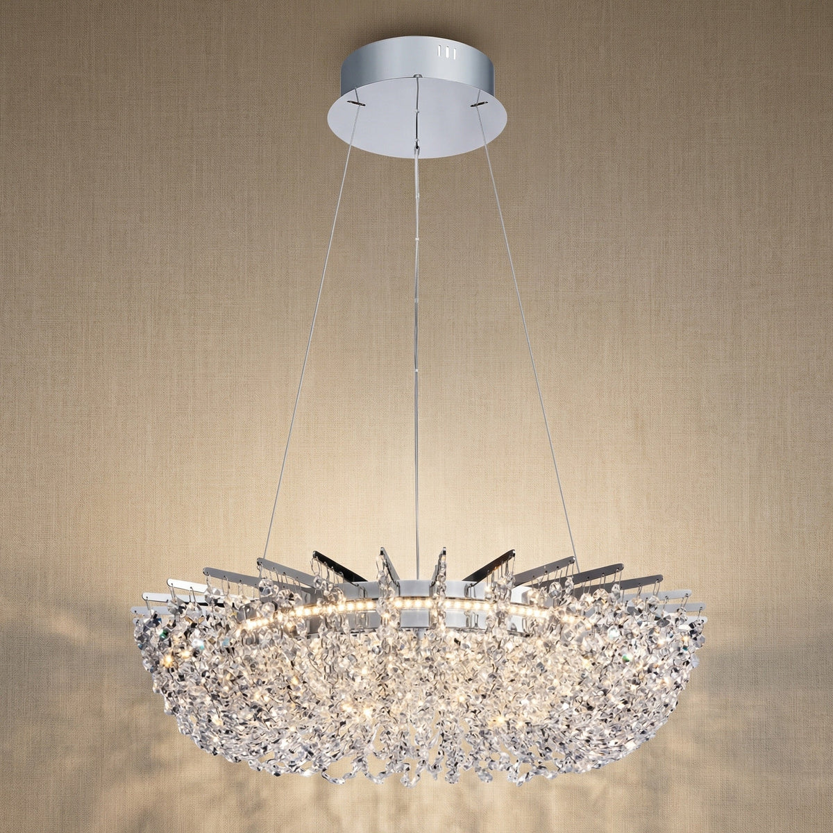 Yiosi Series Crystal Pendant Light Style O - 25" (Dia 630mm)
