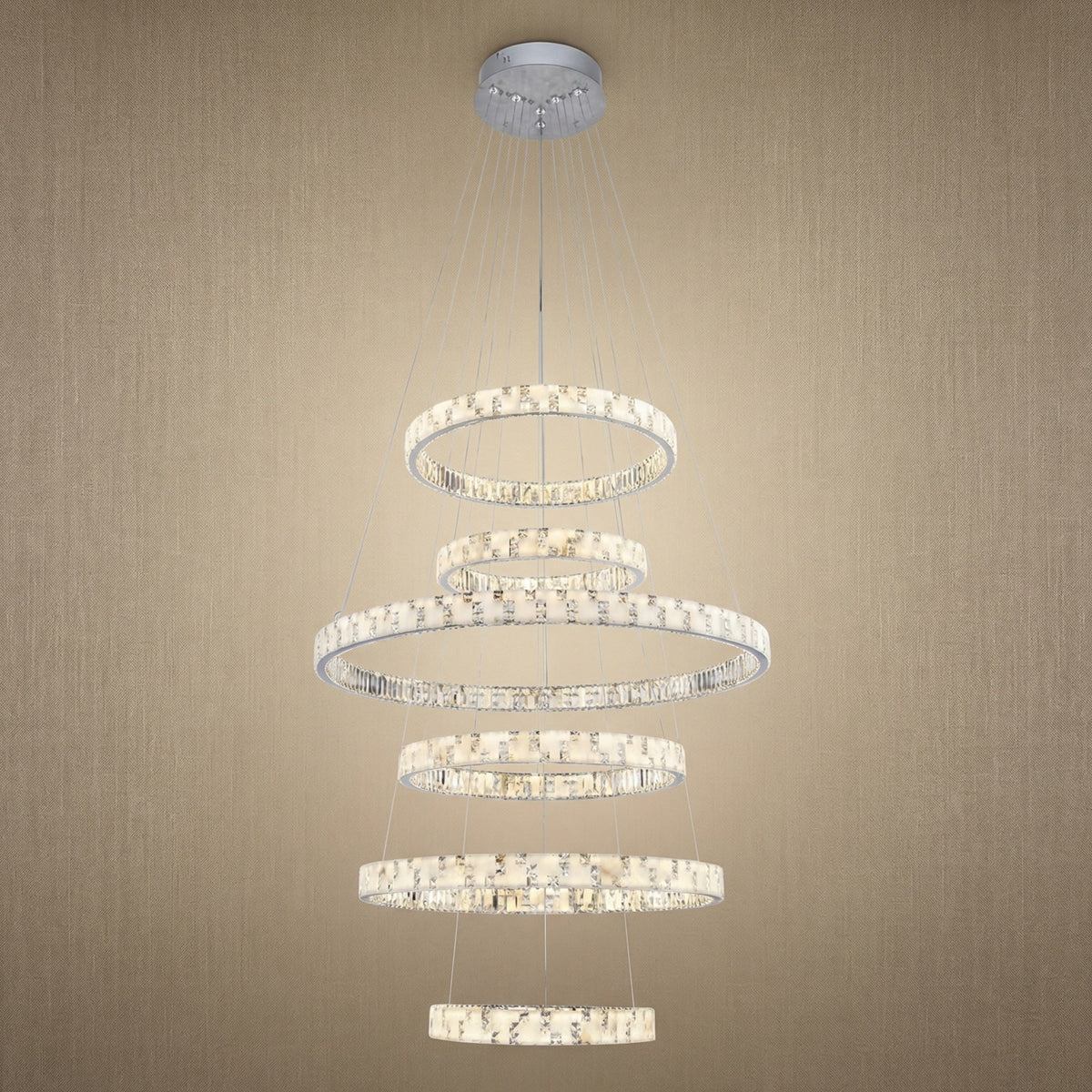 Yiosi Series Crystal Pendant Light Style S - 22" (Dia 570mm)