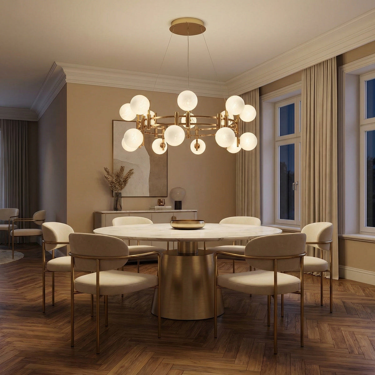 Blush Series Glass Pendant Light Style Q - scene-1