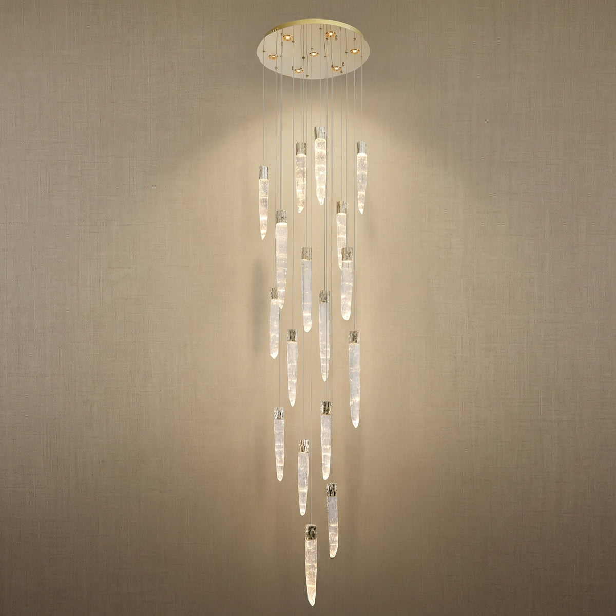 Blush Series Linear Cluster Metal Pendant Light - 24" (Dia 600mm)