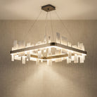 Blush Series Natural Stone Pendant Light 31" - 31" Linear (L800mm)