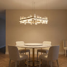 Blush Series Natural Stone Pendant Light 31" - scene-1