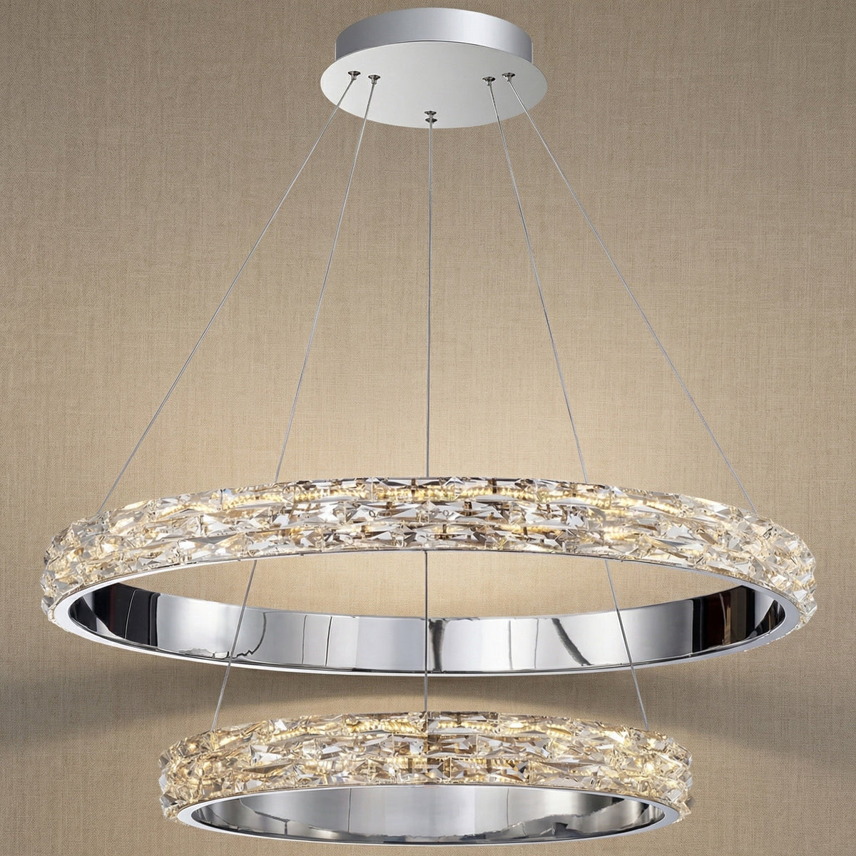 Blush Series Nested Crystal Pendant Light Style D - 32" (Dia 820mm)