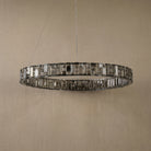 Blush Series Oval Crystal Pendant Light 52" - dark