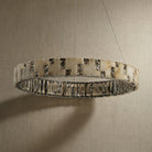 Blush Series Oval Crystal Pendant Light 52" - dark