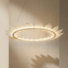 Glass Ring Chandelier in champagne gold