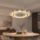Modern Mid Century Chandelier in a dining room