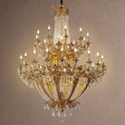 Zaira Opulent Chandelier - ∅ 62.2″ x H 82.7″Brass & ClearBlushlighting