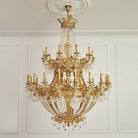 Zaira Opulent Chandelier - ∅ 62.2″ x H 82.7″Brass & ClearBlushlighting