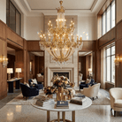 Zaira Opulent Chandelier - ∅ 62.2″ x H 82.7″Brass & ClearBlushlighting