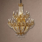 Zaira Opulent Chandelier - ∅ 62.2″ x H 82.7″Brass & ClearBlushlighting