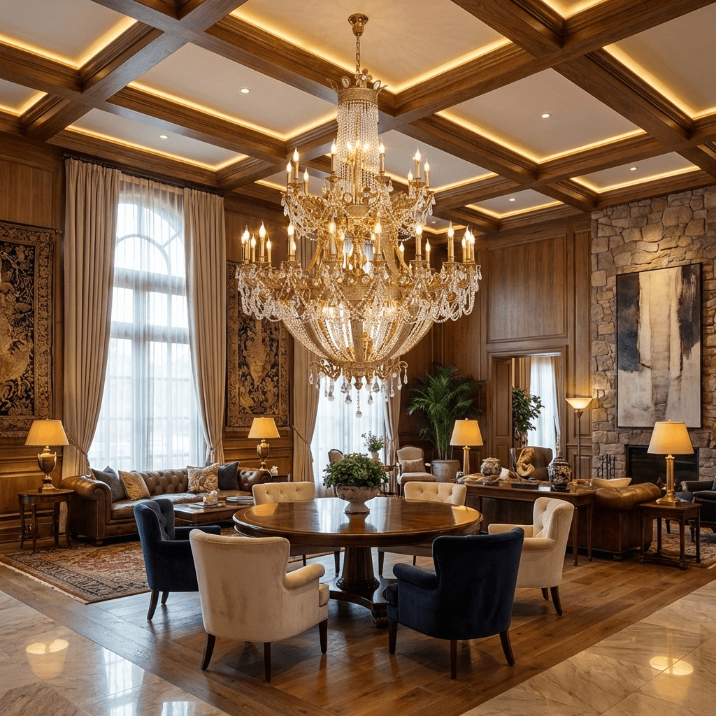 Zaira Opulent Chandelier - ∅ 62.2″ x H 82.7″Brass & ClearBlushlighting