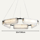 Zazu Alabaster Chandelier-Chandelier-Blushlighting-D35.4"(90cm)-Trichromatic (No Remote 3000K/4000K/6000K)-Blushlighting