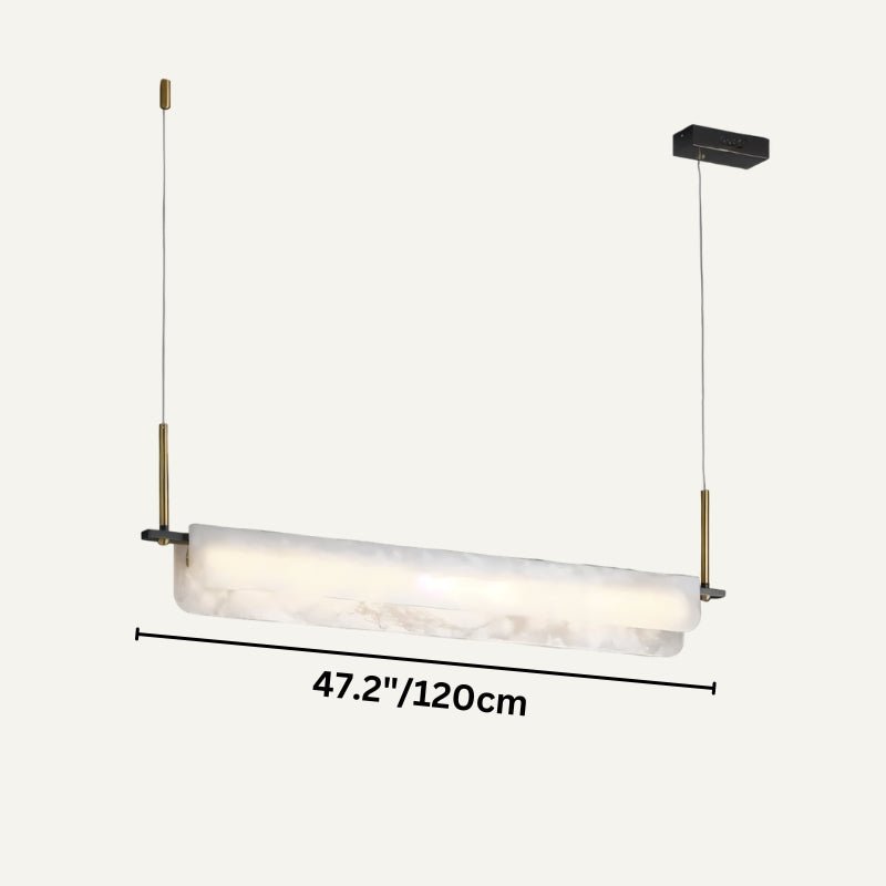 Zazu Alabaster Chandelier-Chandelier-Blushlighting-L47.2"(120cm)-Trichromatic (No Remote 3000K/4000K/6000K)-Blushlighting