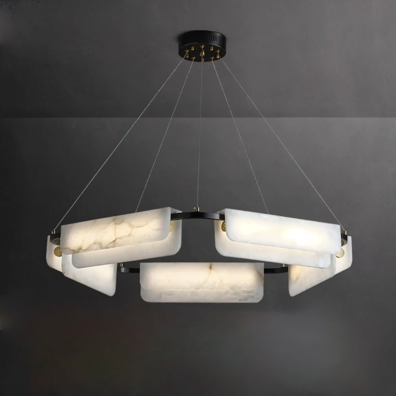 Zazu Alabaster Chandelier-Chandelier-Blushlighting-Blushlighting