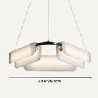 Zazu Alabaster Chandelier-Chandelier-Blushlighting-D23.6"(60cm)-Trichromatic (No Remote 3000K/4000K/6000K)-Blushlighting